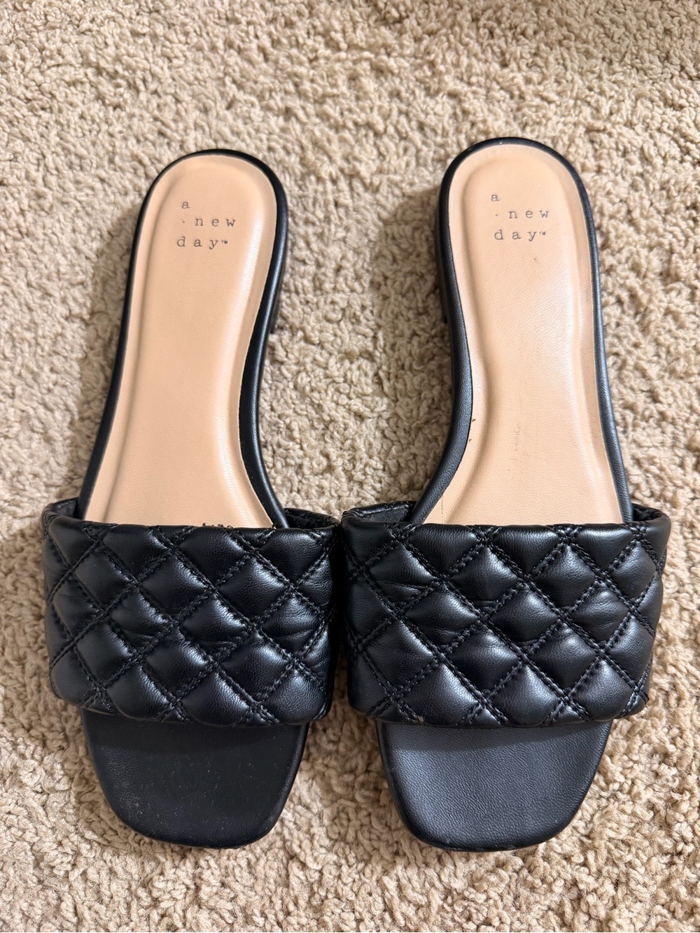 a new day Black Quilted Slide Sandals - Picture 2 of 3